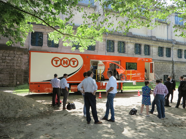 Mobile depot during the technical visit